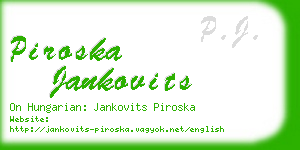 piroska jankovits business card